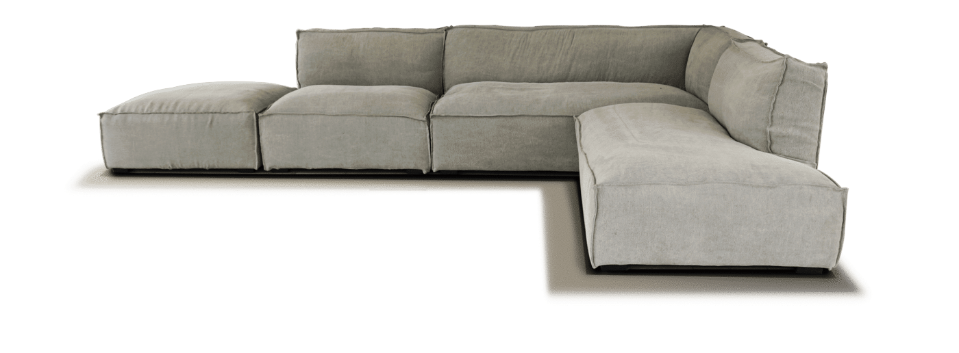 Cube Sectional Cover Set Coffee (100% Linen) C 8005