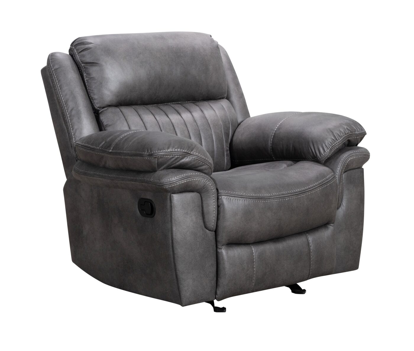 Hampton Gray Manual Recliner - Image 2