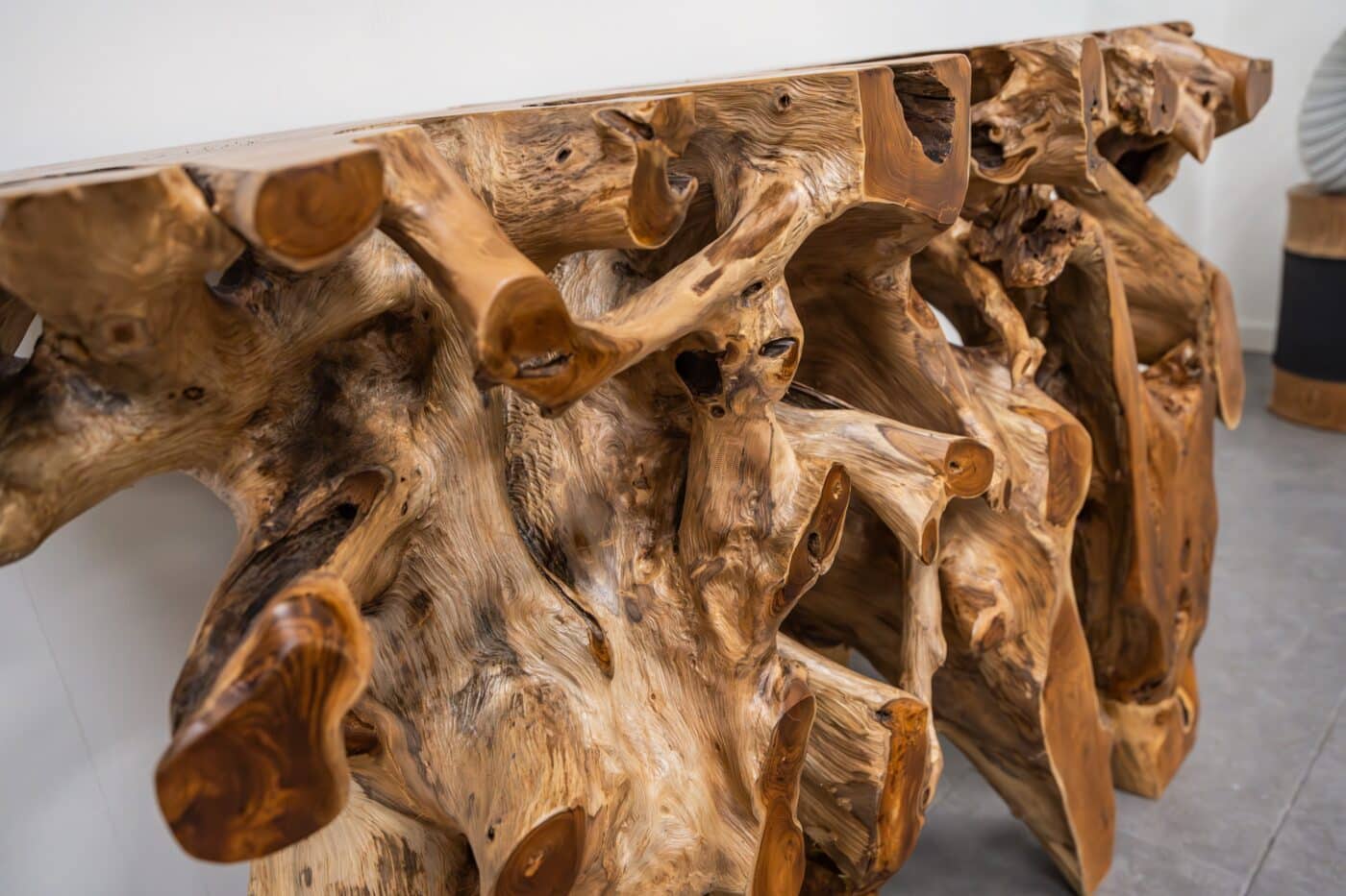 Teak Root Console Table 120cm - Image 3